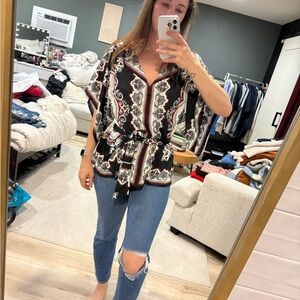 White House Black Market Silk Blouse